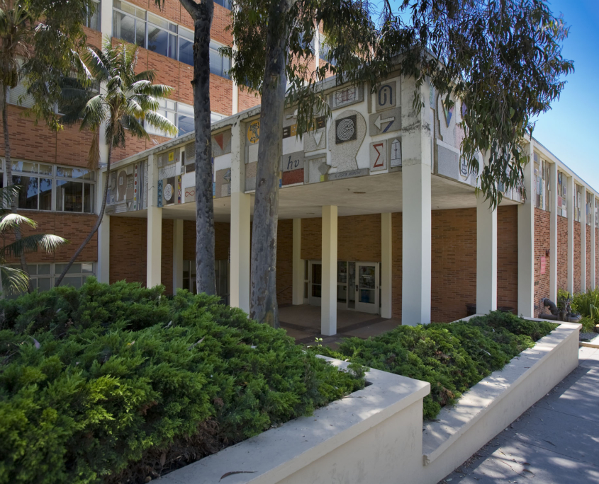 In addition to math and statistics, the Mathematical Sciences Building (1957) also houses the department of atmospheric and oceanic sciences.