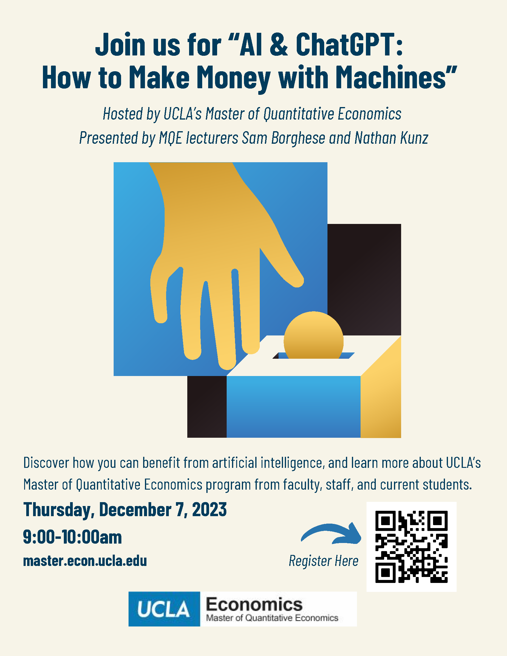 Workshop] AI & Chat GPT: How to Make Money with Machines - UCLA Mathematics